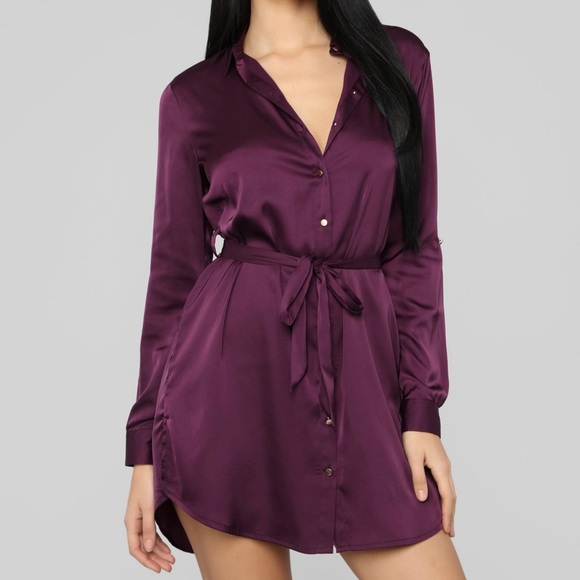 casual dark purple dress